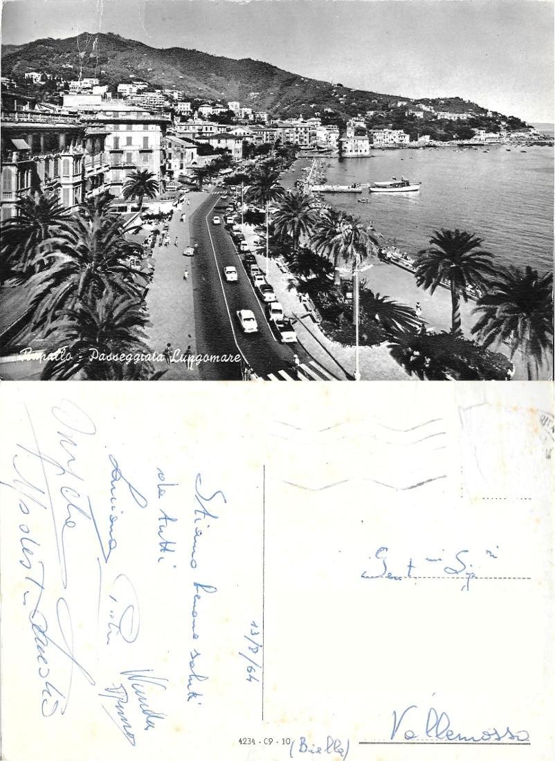 Rapallo. Passeggiata Lungomare. Viaggiata 1964