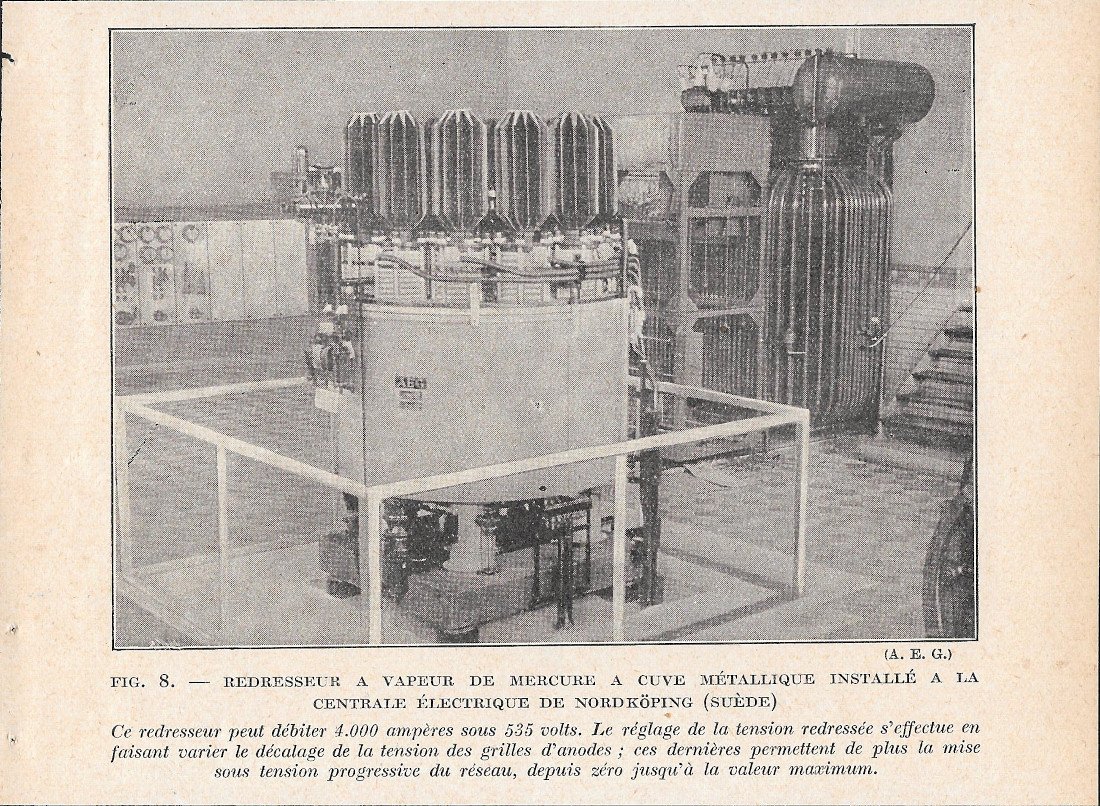 Redresseur a vapeur de mercure a cuve métallique installé a …
