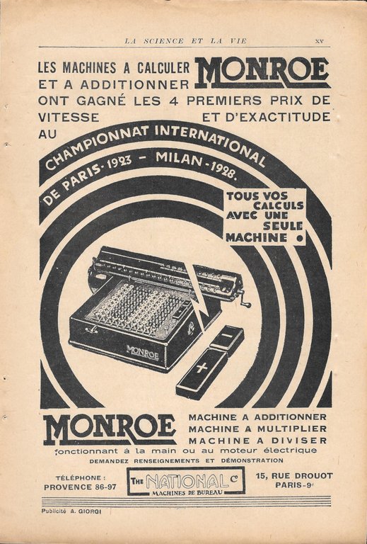 Remington Comtable n.o 21 / Machines à Calculer Monroe - …