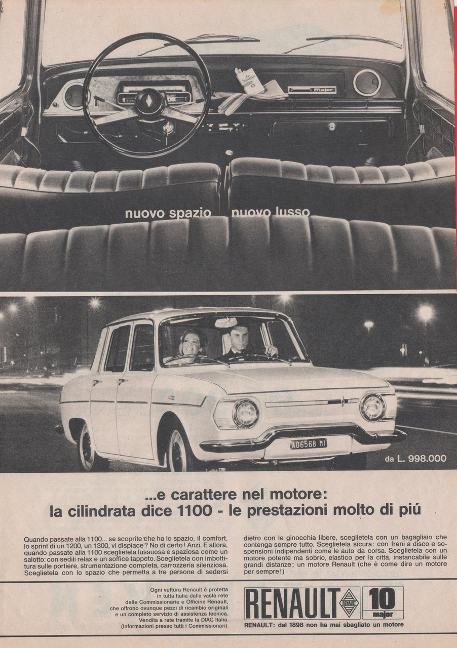 Renault 10. Advertising 1966