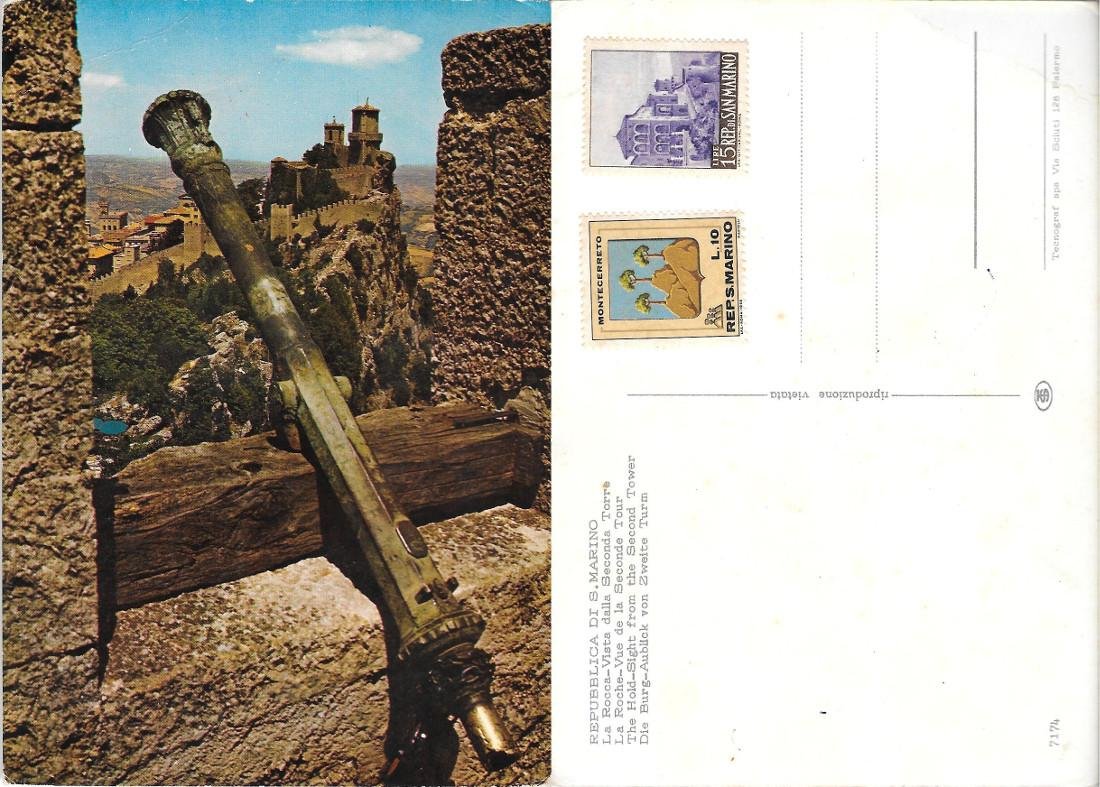 Repubblica di S. Marino. La Rocca vista dalla Seconda Torre. …