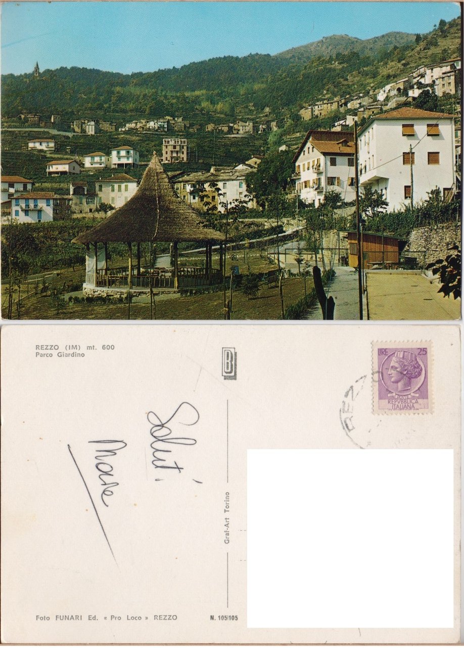 Rezzo (IM). Parco Giardino. Viaggiata