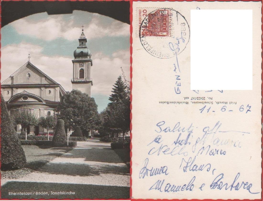 Rheinfelden / Baden (GER) Josefskirche. Viaggiata 1967