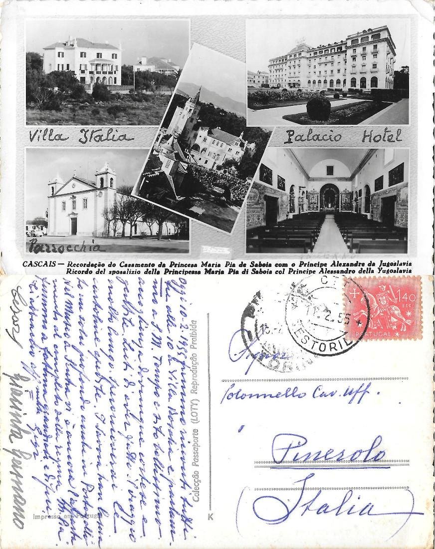 Ricordo di Cascais. Viaggiata 1955