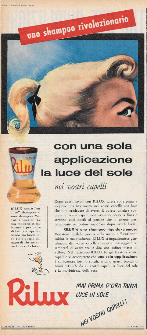 Rilux la luce del sole nei vostri capelli - Advertising …