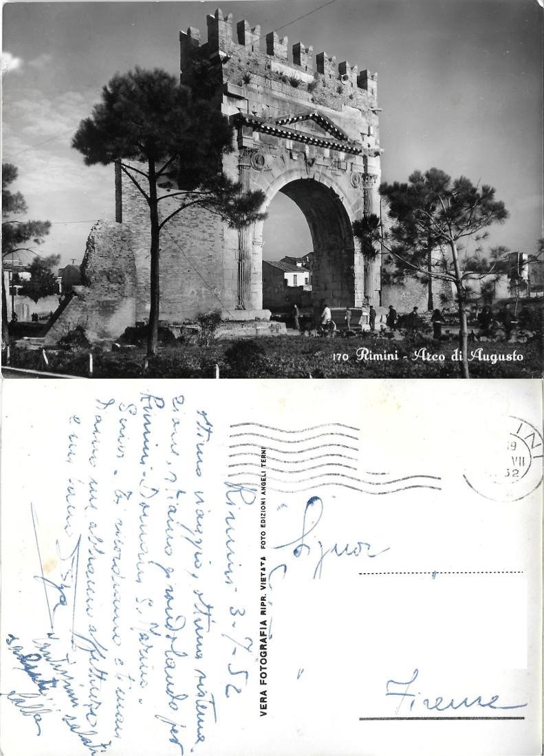 Rimini. Arco di Augusto. Viaggiata 1952