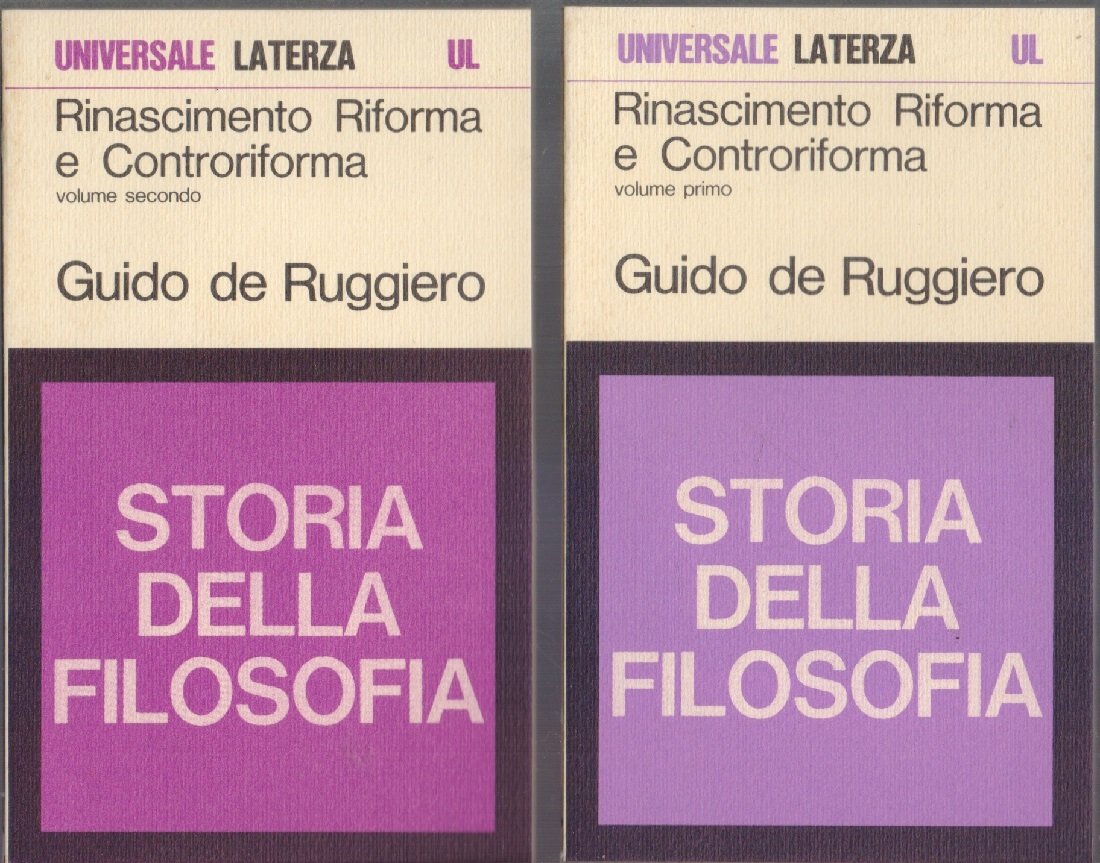 Rinascimento Riforma e Controriforma 2 Vol. Storia della filosofia - …