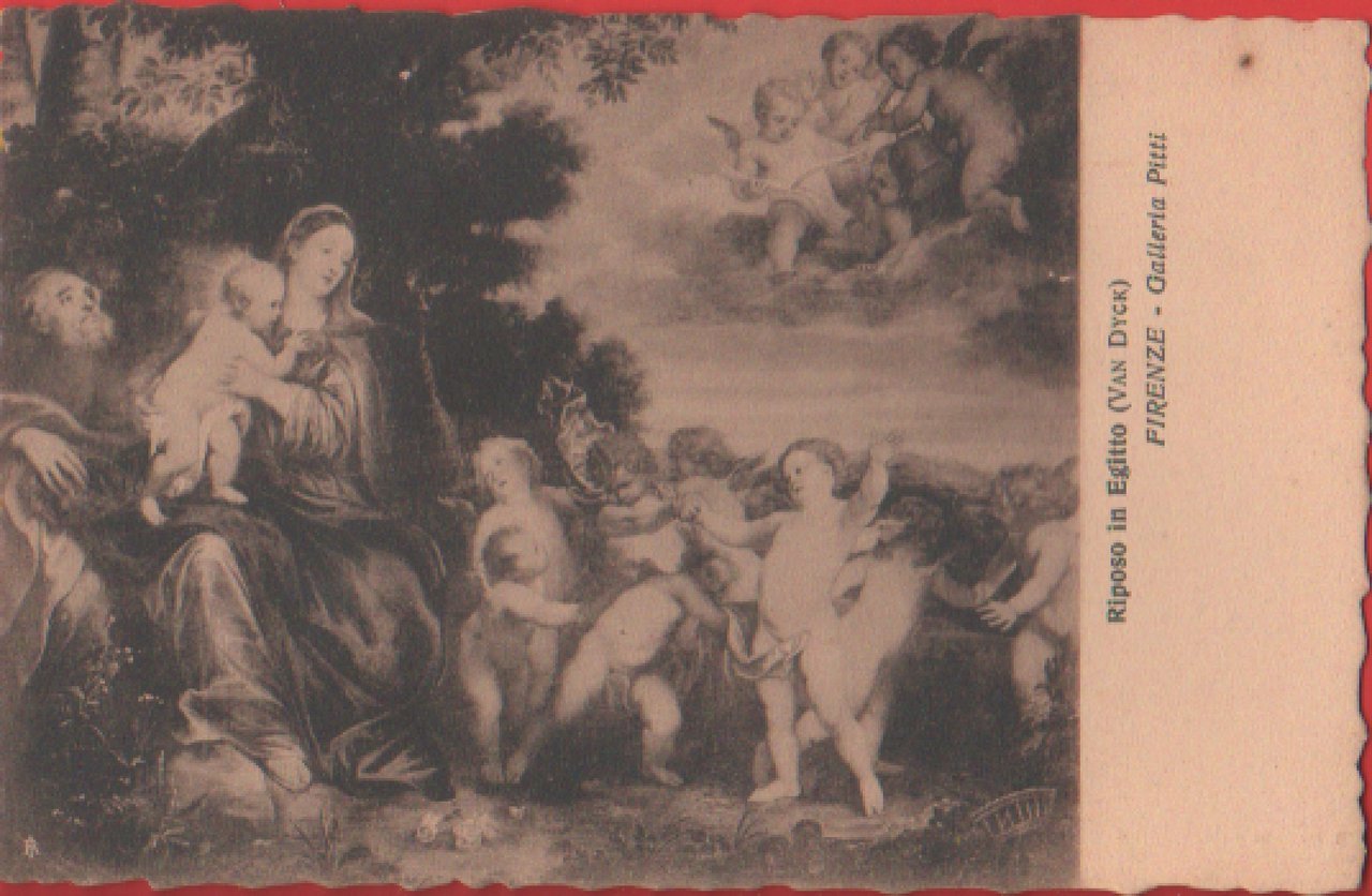 Riposo in Egitto (Van Dyck). Galleria Uffizi - Non viaggiata
