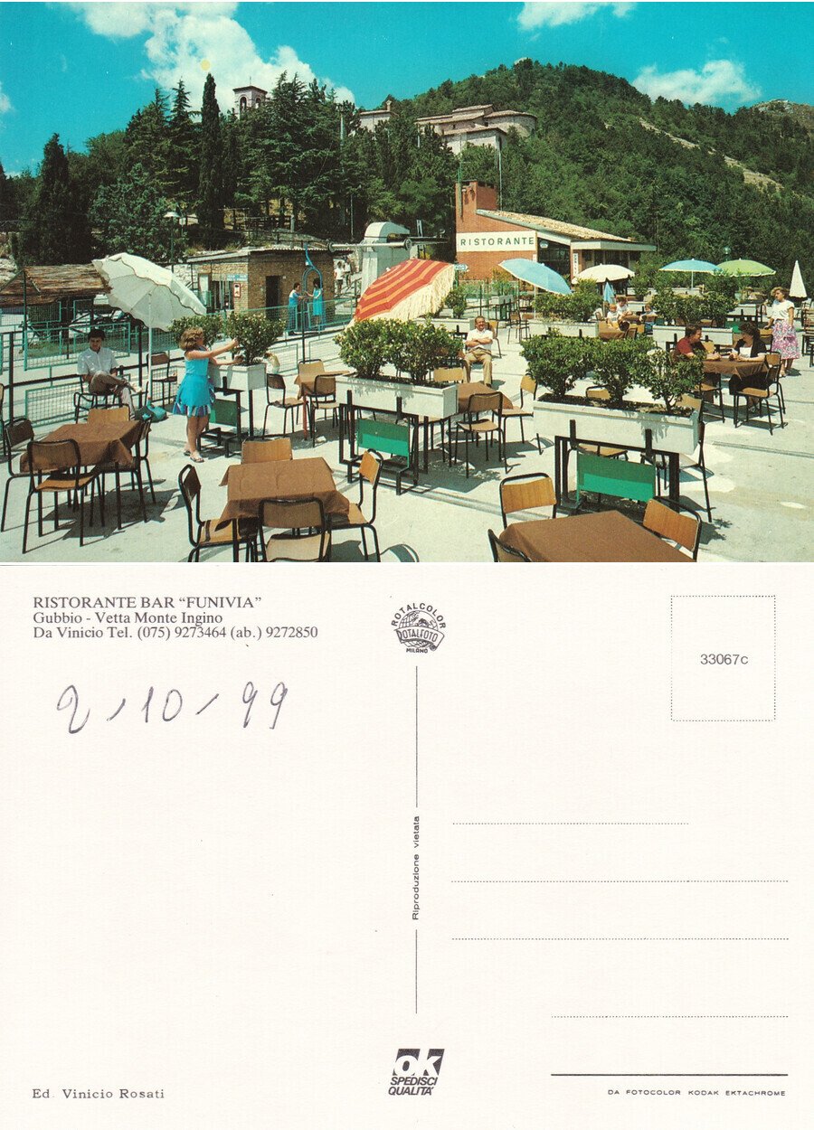 Ristorante bar Funivia. Gubbio, Vetta Monte Ingino. Non viaggiata