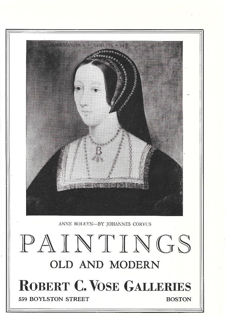 Robert C. Vose Galleries, Boston. Paintings old and modern. Pubblicita …