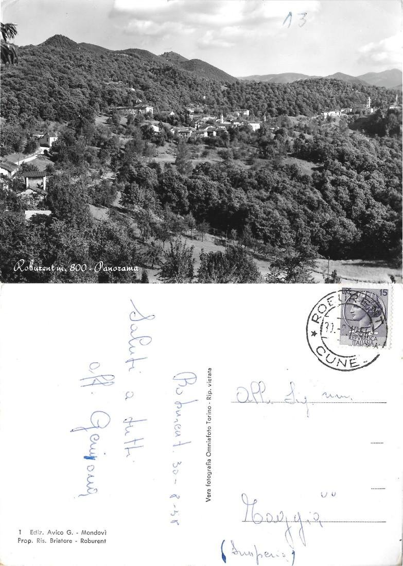 Roburent (Cuneo). Panorama. Viaggiata 1958