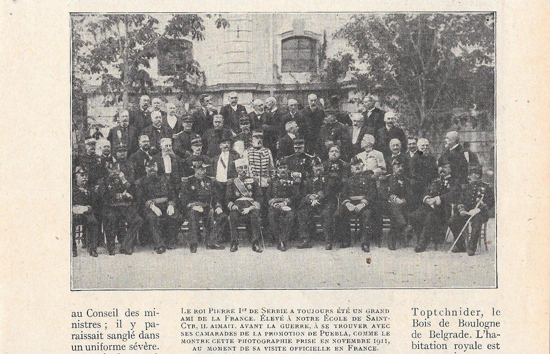Roi Pierre de Serbe au moment de sa visite officiel …