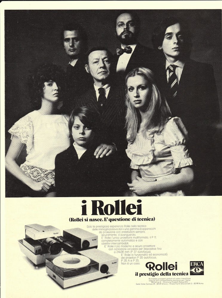 Rollei il prestigio della tecnica. Advertising 1973
