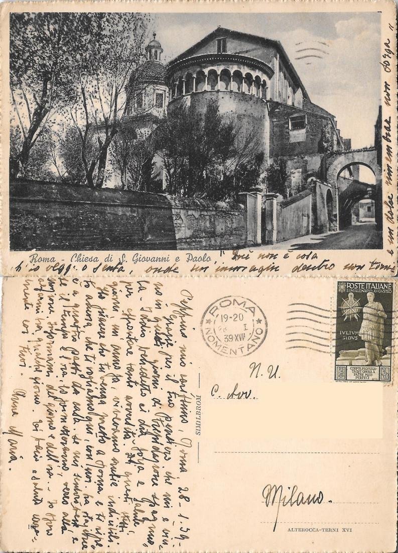 Roma. Chiesa di S. Giovanni e Paolo. Viaggiata 1939