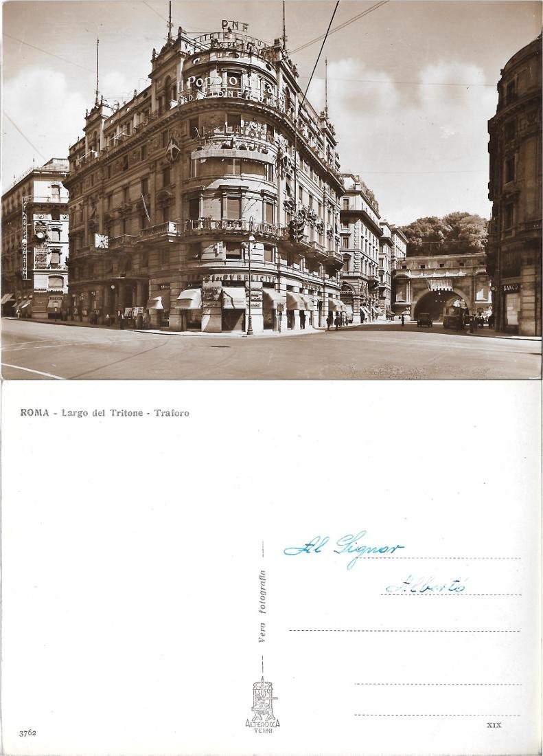 Roma. Largo del Tritone. Traforo. ed. Alterocca. Non viaggiata
