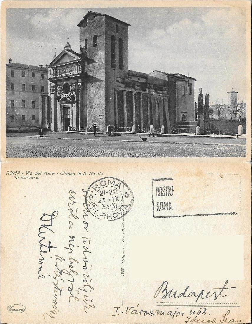 Roma. Via del Mare. Chiesa di S. Nicola in Carcere. …
