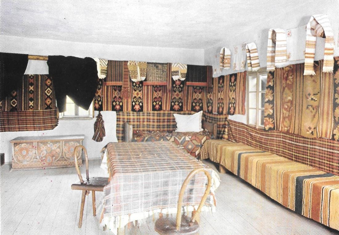 Romania. Suceava district. Interior of house from Fundu Moldovei. Non …