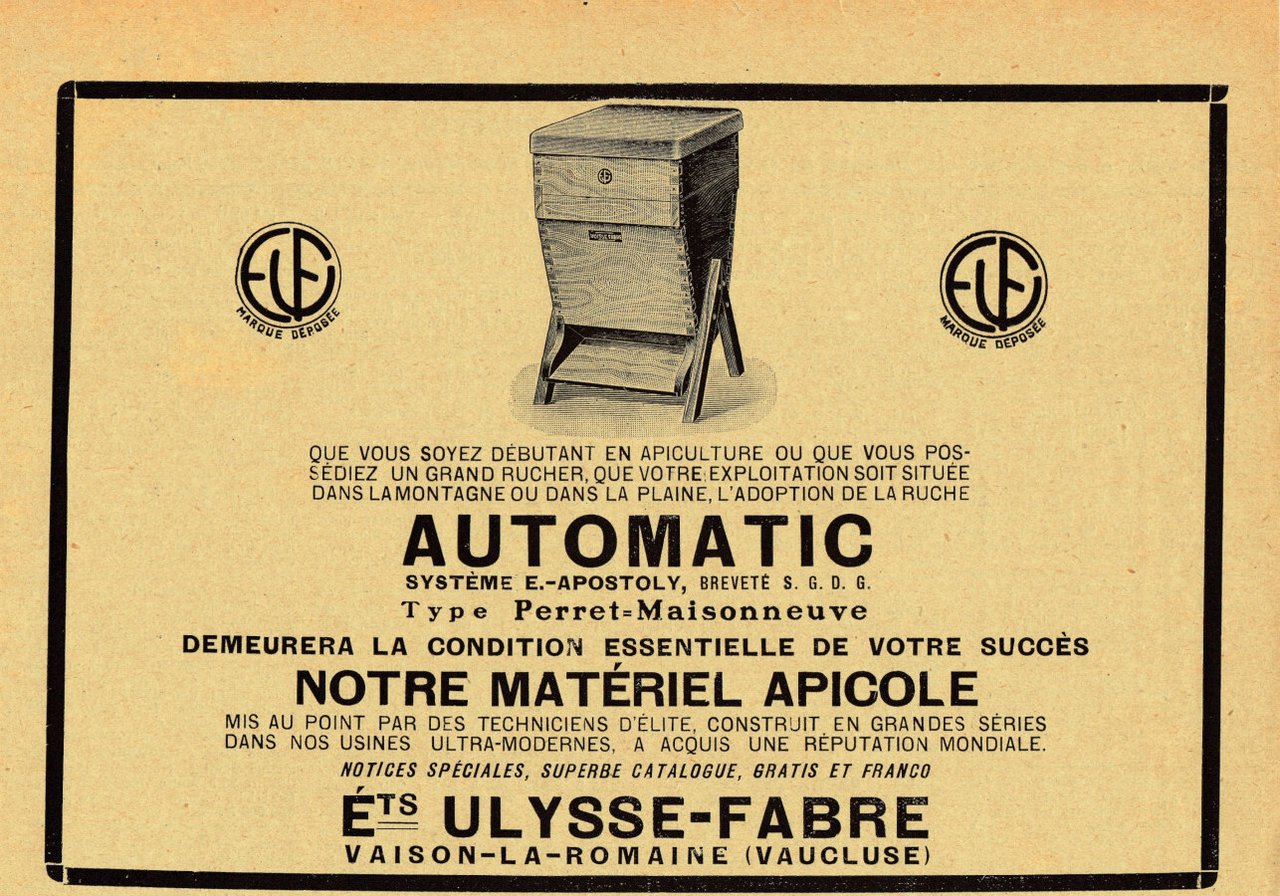 Roucher Automatic. S.ts Ulysse-Fabre. Vaison-la-Romanine. Advertising 1927