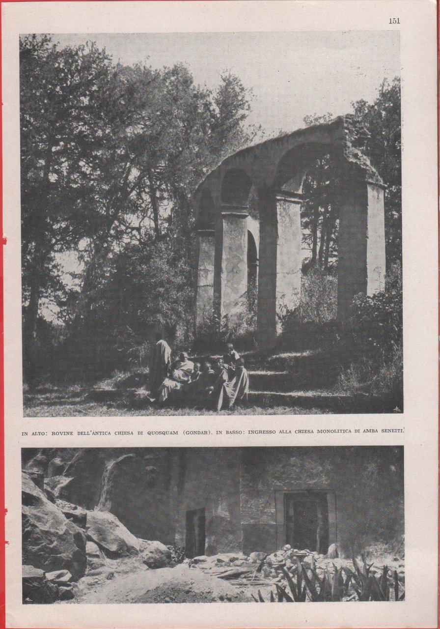 Rovine dell'antica chiesa di Quosquam (Gondar), chiesa monolitica di Amba …