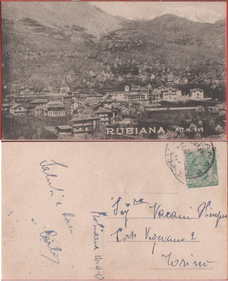 Rubiana (TO). Viaggiata 1917