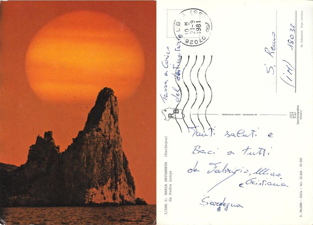 S. Maria Navarrese. Sa Pedra Longa. Viaggiata 1981