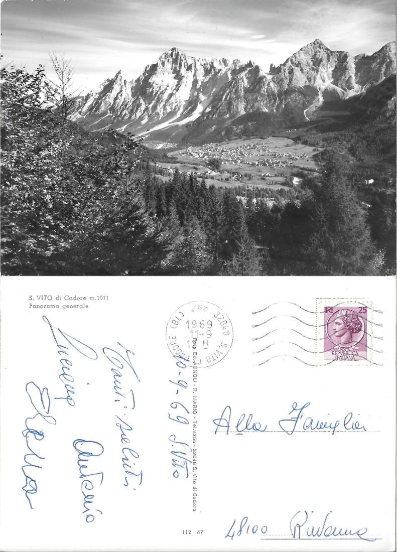 S. Vito di Cadore. Panorama generale. Viaggiata 1969