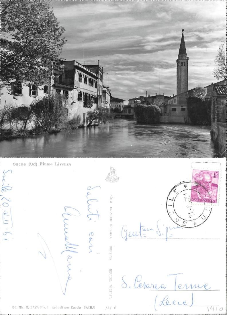 Sacile. Fiume Livenza. Viaggiata 1961
