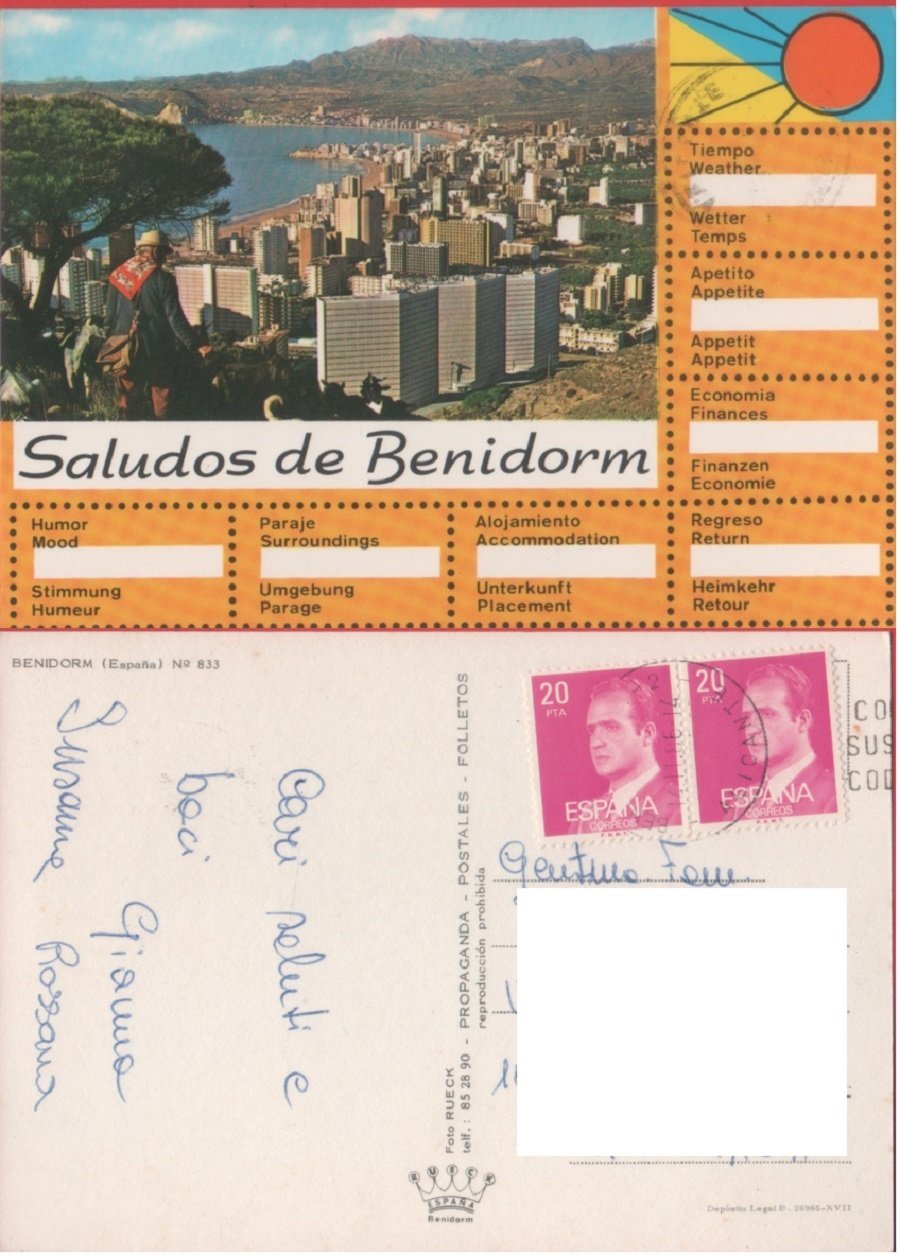 Saludos de Benidorm. Viaggiata 1986