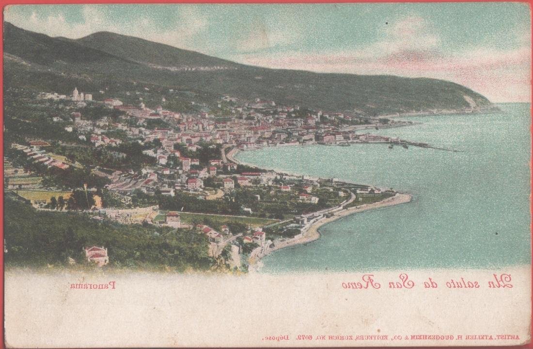 Saluti da San Remo. Non viaggiata. Originale d'epoca