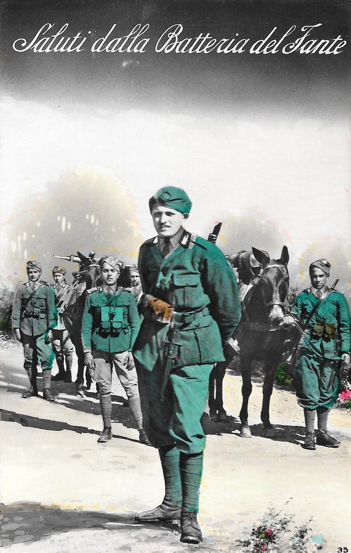 Saluti dalla Batteria del Fante. Non viaggiata, originale 1941