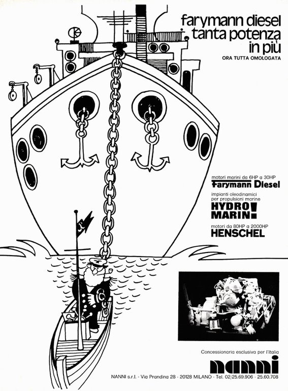 Salvas/Motori marini Farymann. Advertising 1974