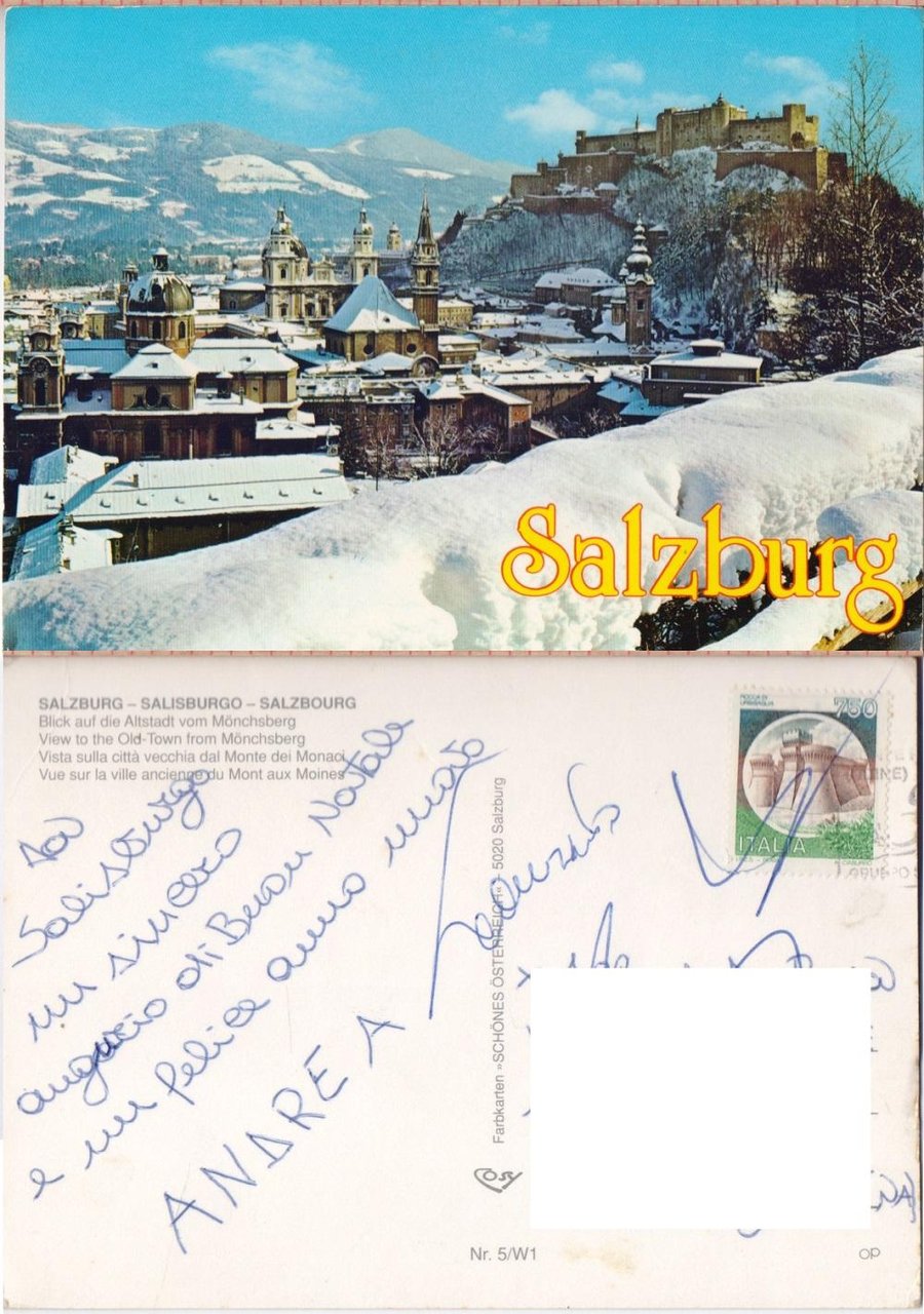 Salzburg. Blick auf die Altstadt vom Monchsberg. Viaggiata
