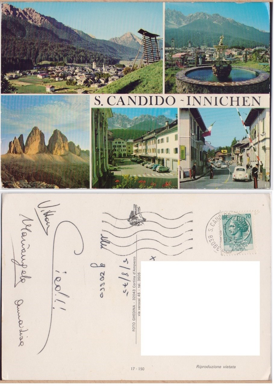 San Candido - Innichen. Viaggiata 1975