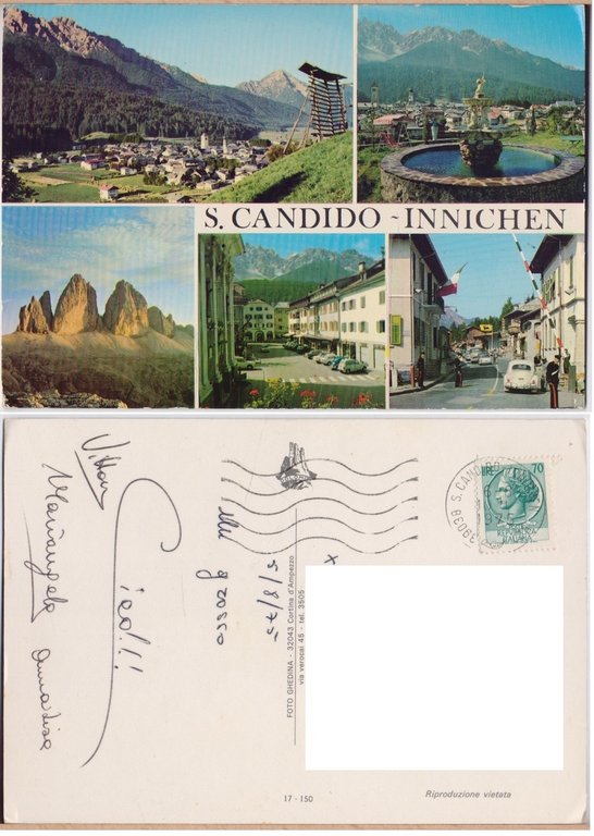 San Candido - Innichen.  Viaggiata 1975