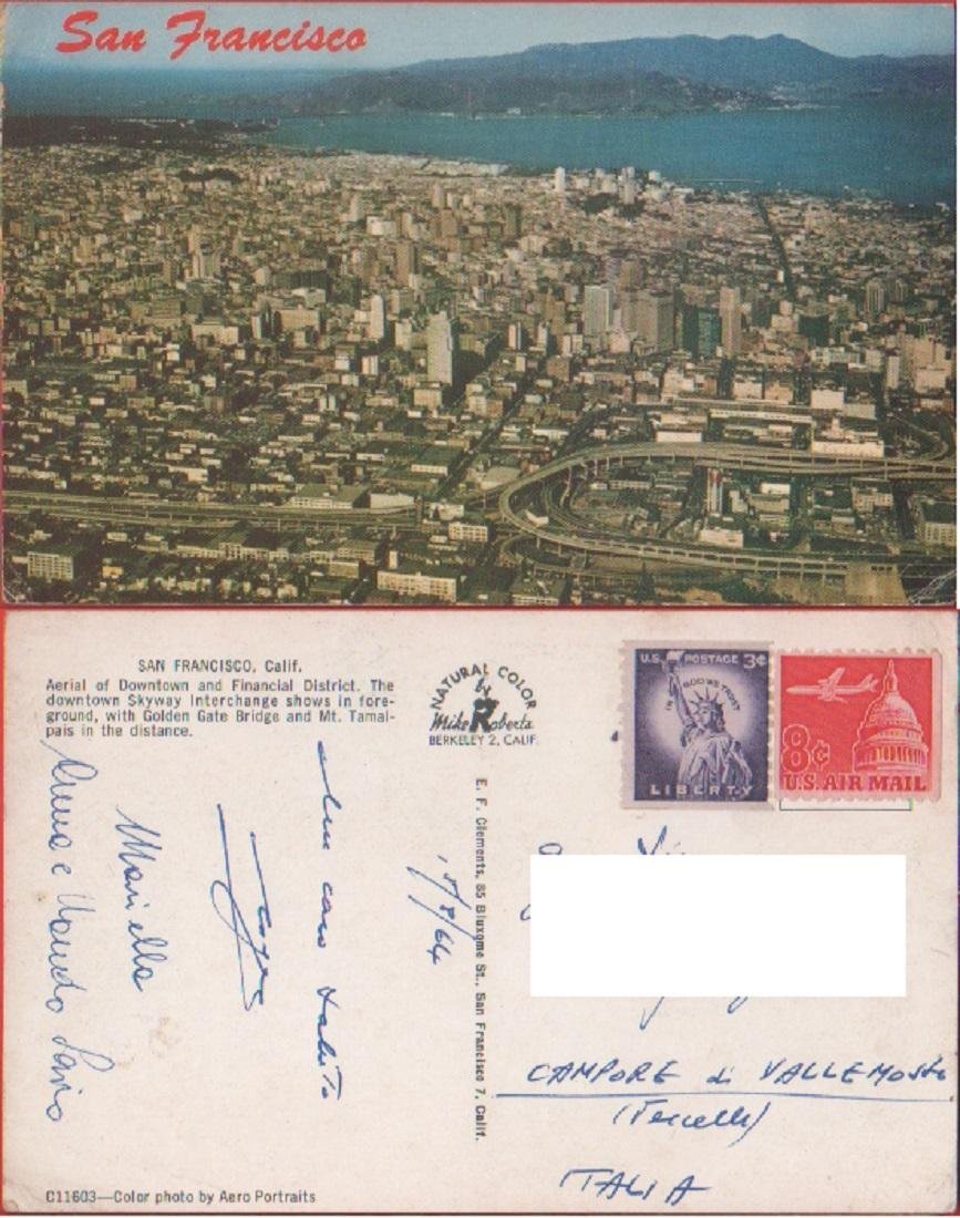 San Francisco. Panorama Viaggiata 1964