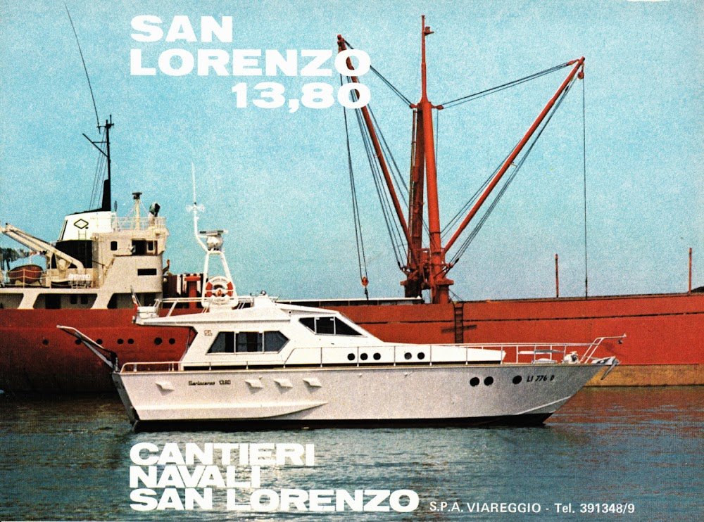 San Lorenzo 13,8. Cantieri San Lorenzo/Fernet Branca. Advertising 1974