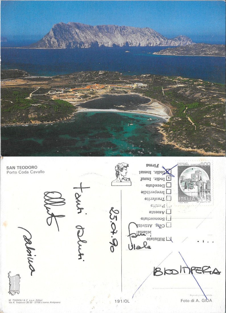 San Teodoro. Porto Coda Cavallo - Viaggiata 1990