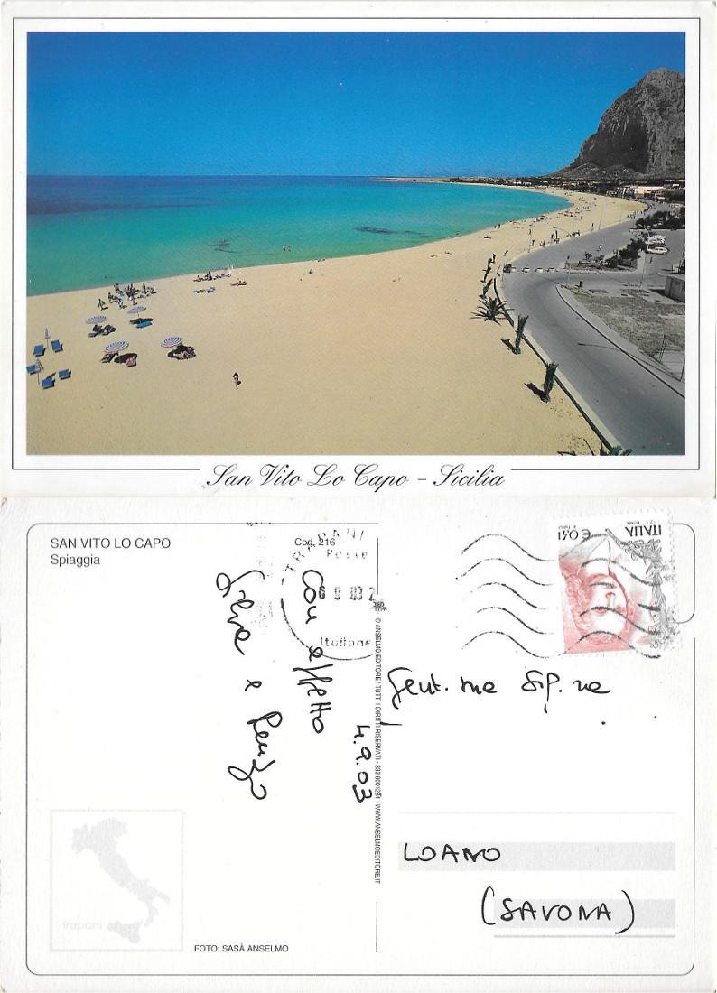 San Vito Lo Capo. Viaggiata 2003