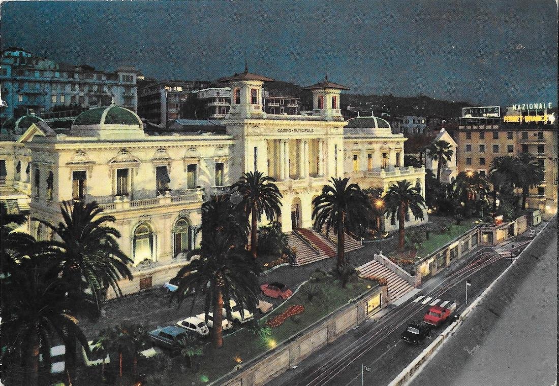 Sanremo. Casinò Municipale di notte. Non viaggiata