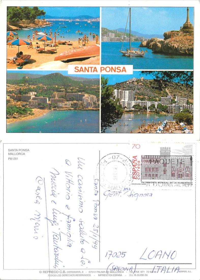 Santa Ponsa. Mallorca. Viaggiata 1999