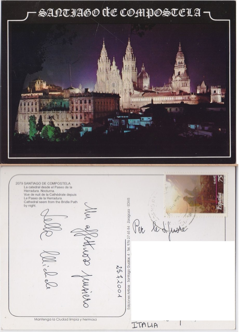 Santiago de Compostela. Viaggiata 2001