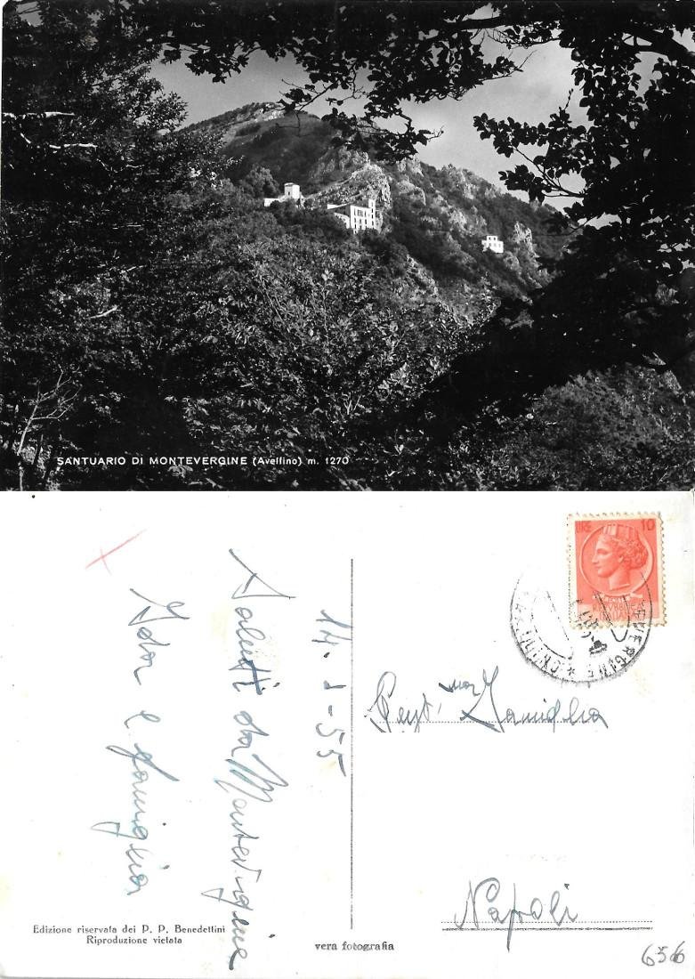Santuario di Montevergine (AV). Viaggiata 1955