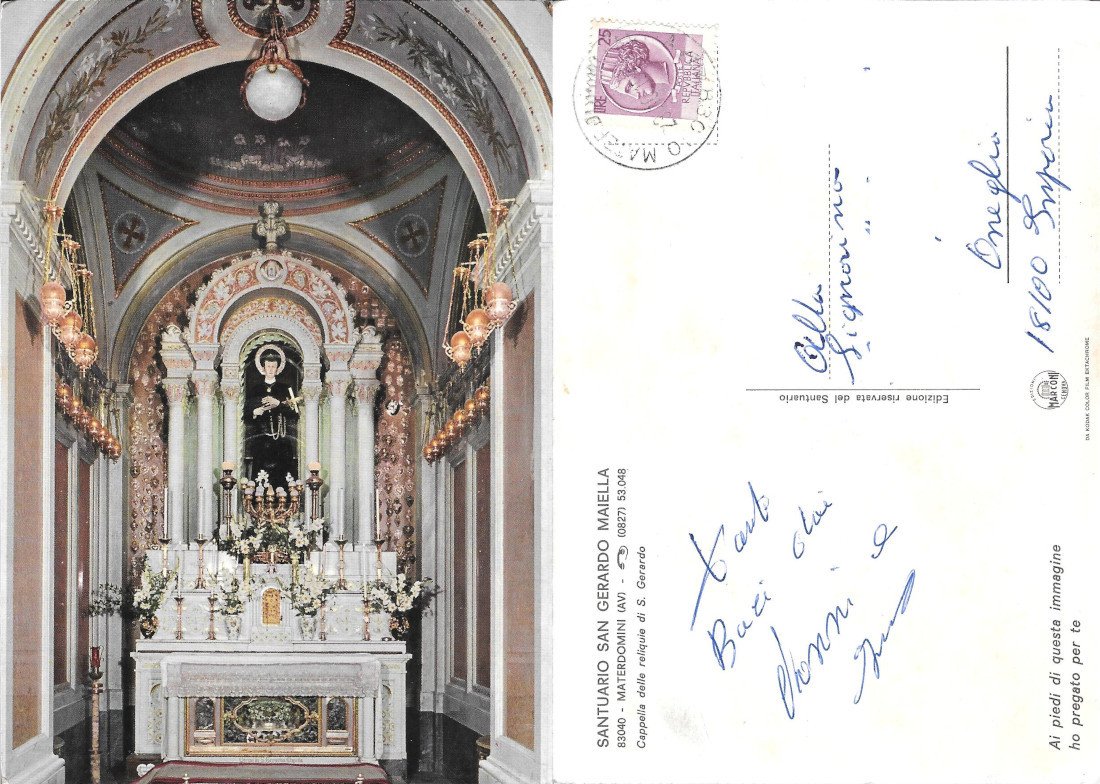 Santuario San Gerardo Maiella. Materdomini (AV). Viaggiata