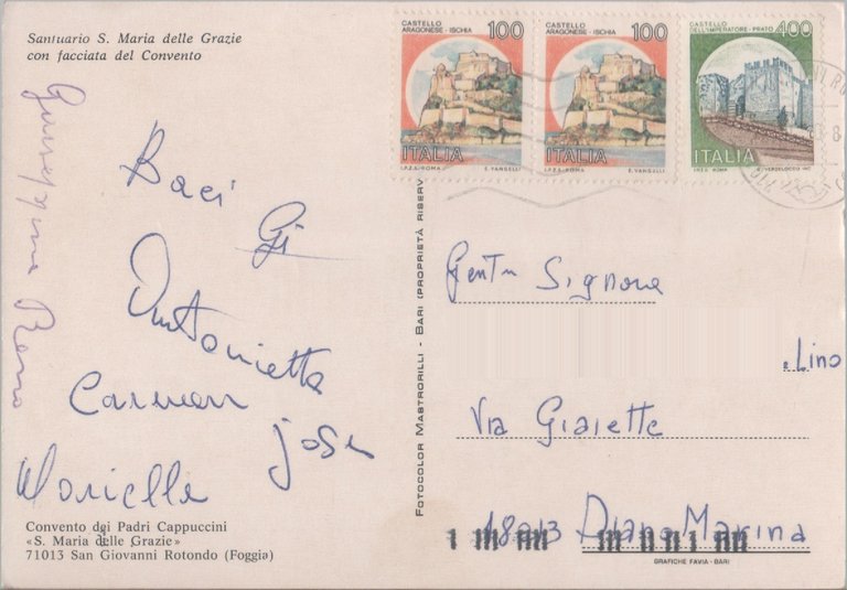 Santuario SM delle Grazie. S. Giovanni Rotondo. Viaggiata