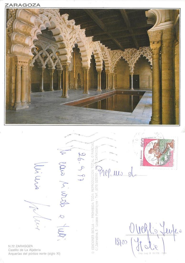 Saragoza. Castillo de la Aljaferia. Viaggiata 1997