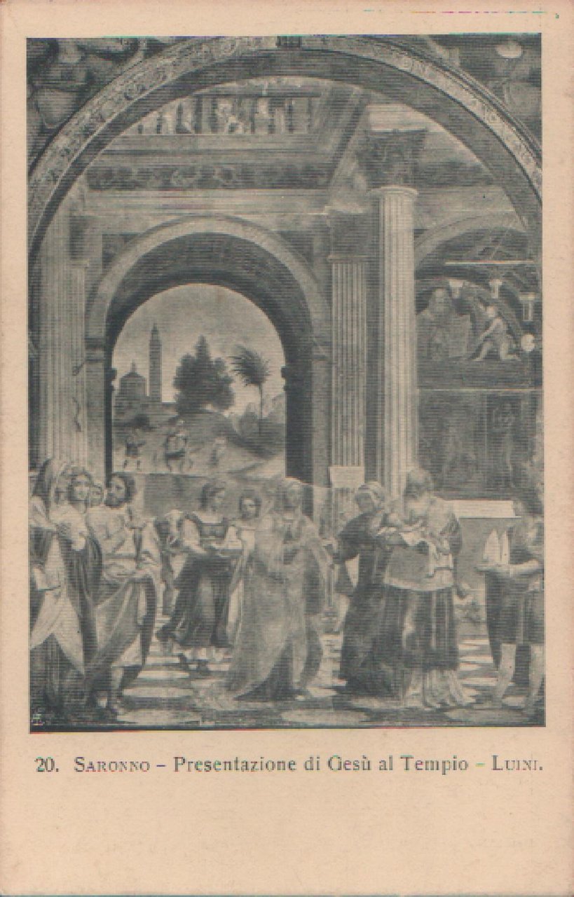 Saronno. Presentazione di Gesù al Tempio. Luini. Non viaggiata