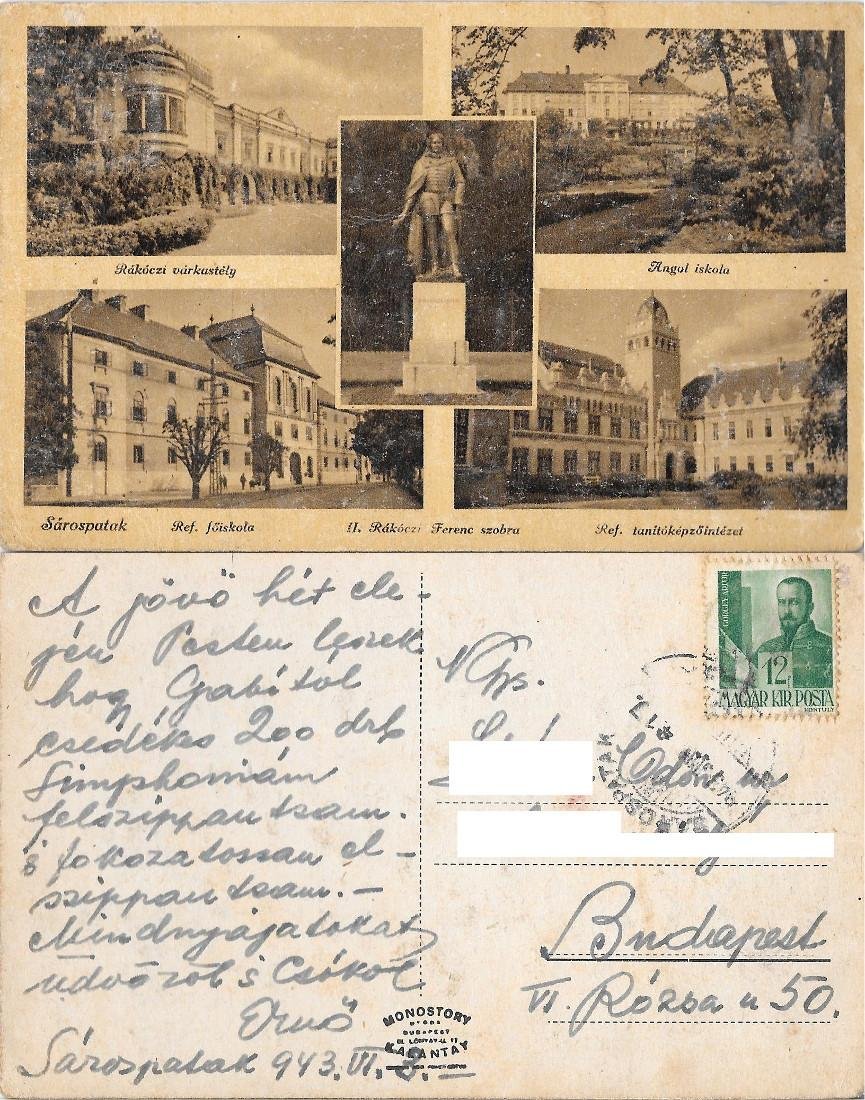 Sárospatak (HUN). Viaggiata 1943 | Immagine principale