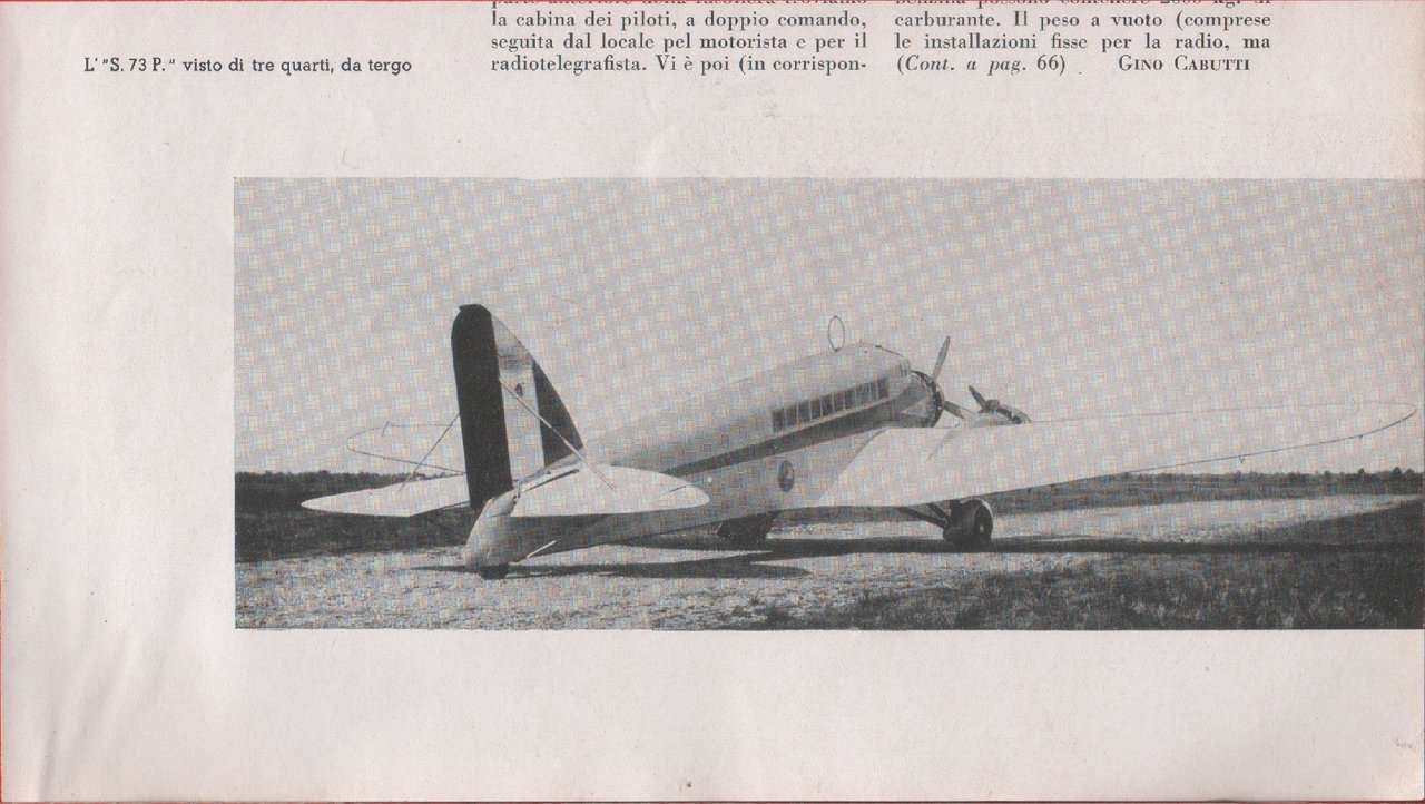 Savoia-Marchetti S.73.P. Immagine 1934