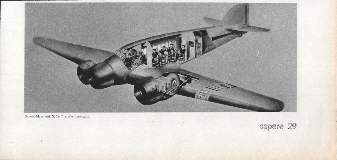 Savoia-Marchetti S.79, civile: spaccato - Immagine 1936