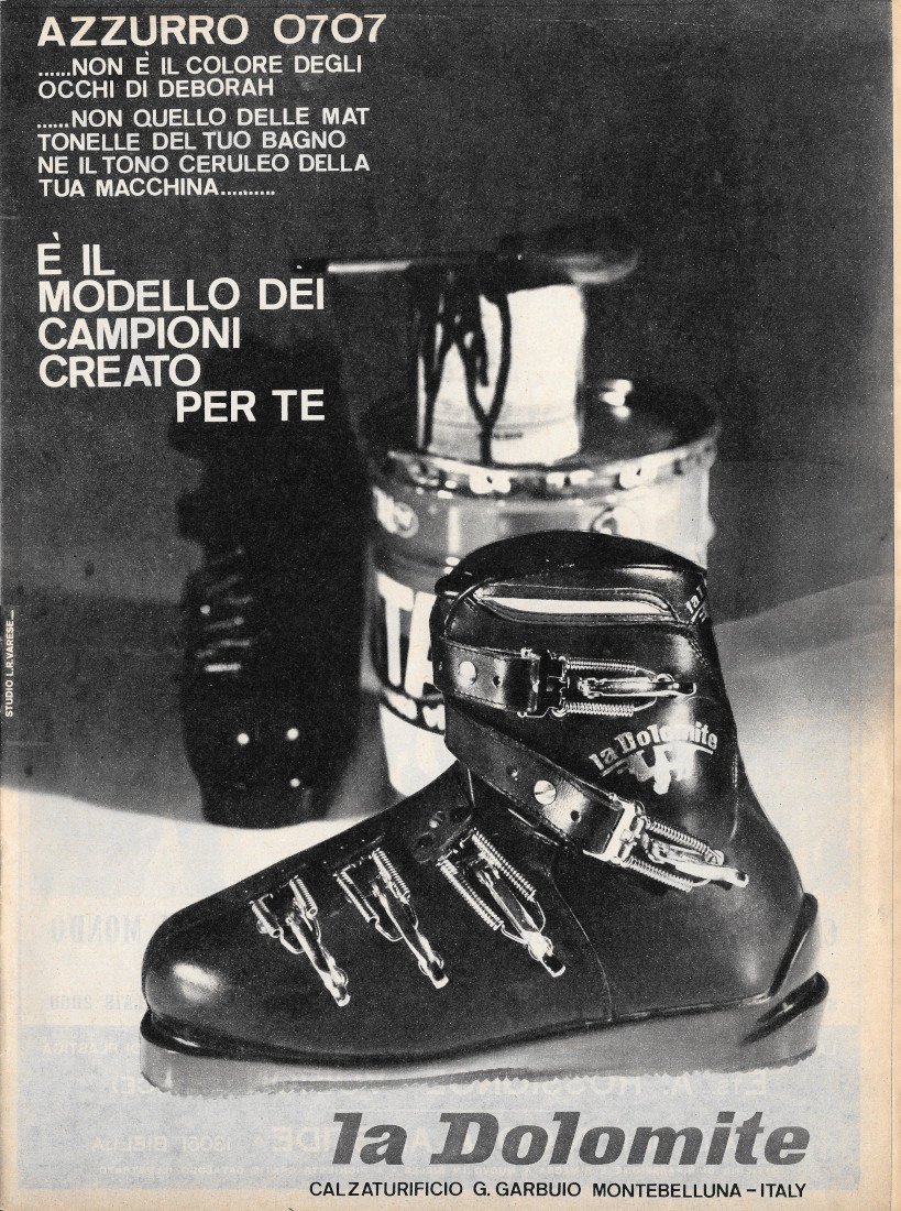 Scarponi La Dolomite / Sci Rossignol - Advertising 1968